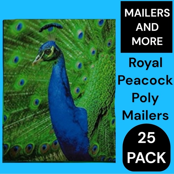 25 10X13 Poly Mailers Royal Peacock PRICE IS FIRM - Picture 3 of 11